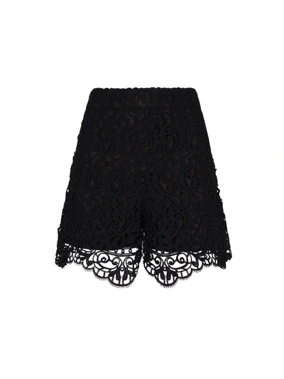 Shop Burberry Macram Ace Shorts In Black