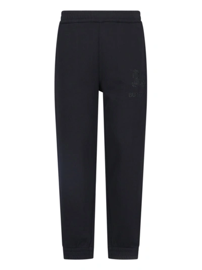 Shop Burberry Tywall Sweatpants With Logo In Black