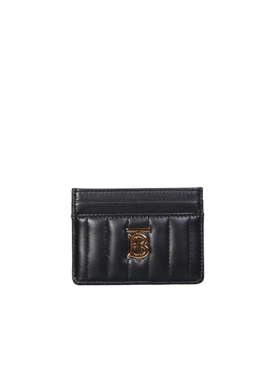 Shop Burberry Quilted Lola Cardholder In Black