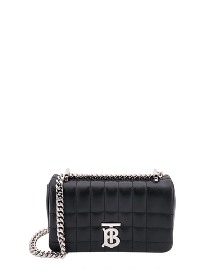 Shop Burberry Black Leather Mini Lola Shoulder Bag