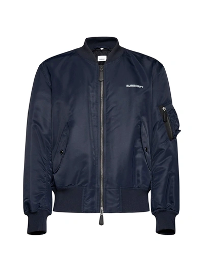 Shop Burberry Jacket In Blue