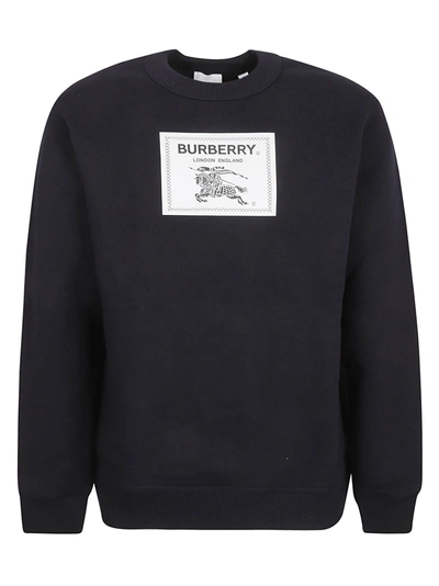 Shop Burberry Lyttleton Sweatshirt In Blue