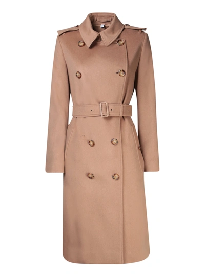 Shop Burberry Kensington Trench Coat In Cashmere In Brown