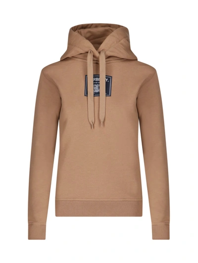 Shop Burberry Ekd Hoodie In Brown