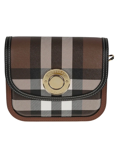 Shop Burberry Small Elizabeth Shoulder Bag In Brown