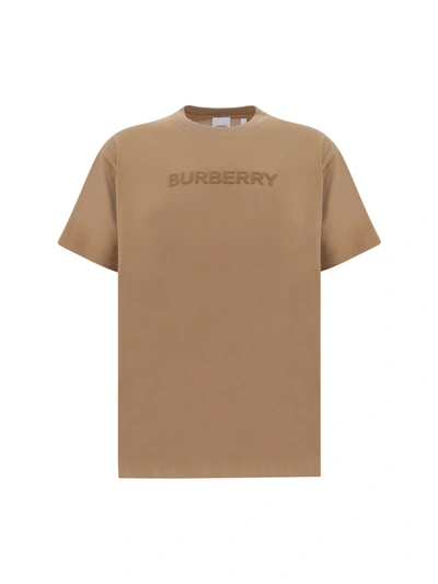 Shop Burberry Harriston T-shirt In Camel