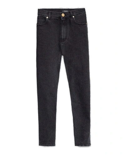 Shop Balmain Slim-fit Cropped Jeans In Default Title