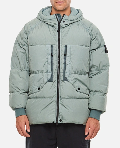 Shop Stone Island Real Feather Jacket In Green