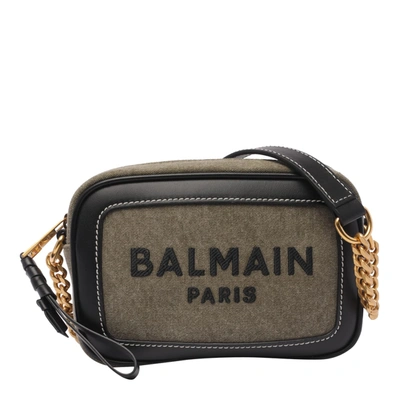 Shop Balmain B-army Crossbody Bag In Green