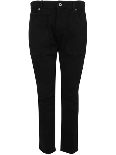 Shop Balmain Slim Clean Black Wash Denim Pants In Pa Noir