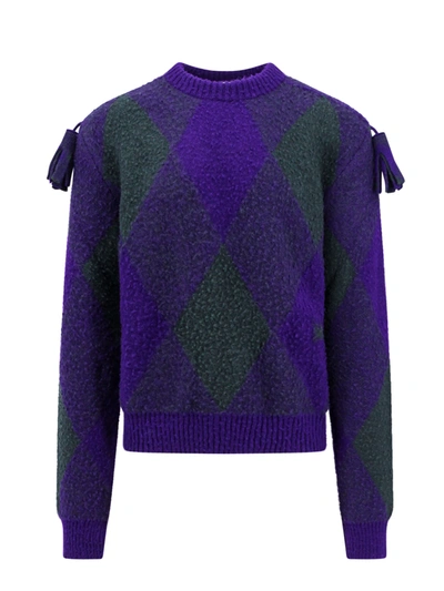 Shop Burberry Sweater In Purple