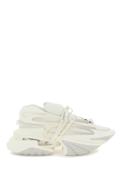 Shop Balmain Unicorn Sneakers In White