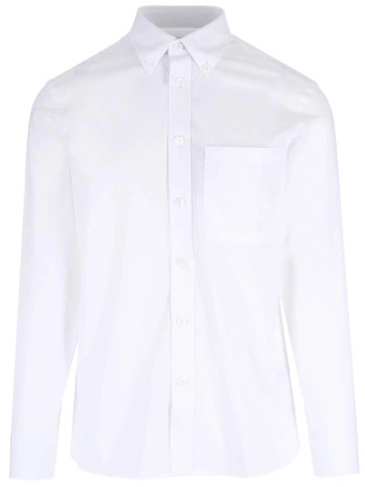 Shop Burberry White Shirt With Pocket
