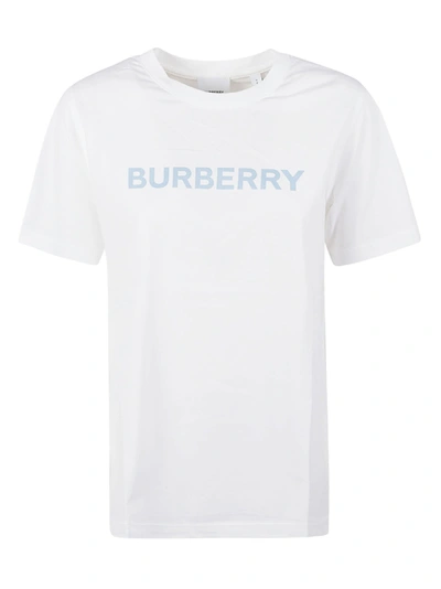 Shop Burberry Margot T-shirt In White/blue