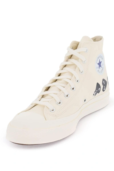 Shop Comme Des Garçons Play Comme Des Garcons Play Multi Heart Converse X  Hi Top Sneakers