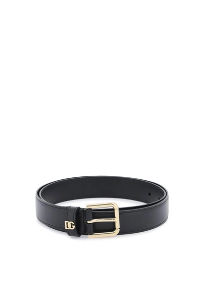 Shop Dolce & Gabbana Dg Logo Leather Belt