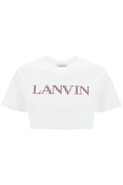 Shop Lanvin Curb Logo Cropped T Shirt