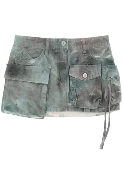 Shop Attico The  Fay Camouflage Cargo Mini Skirt