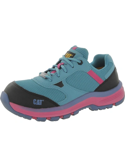 Shop Cat Footwear Quake Composite Toe Womens Nylon Mesh Slip Resistance Work & Safety Boot In Blue