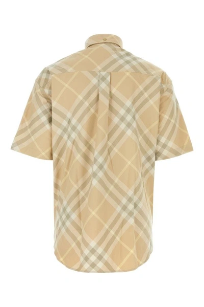 Shop Burberry Man Printed Cotton Shirt In Multicolor
