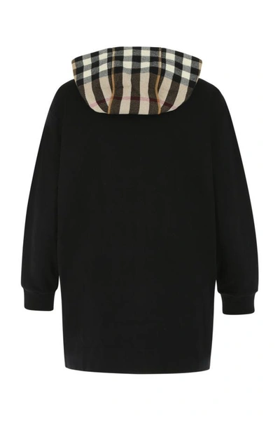 Shop Burberry Woman Black Cotton Sweatshirt