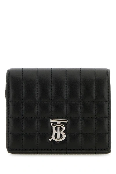Shop Burberry Woman Black Leather Small Lola Wallet