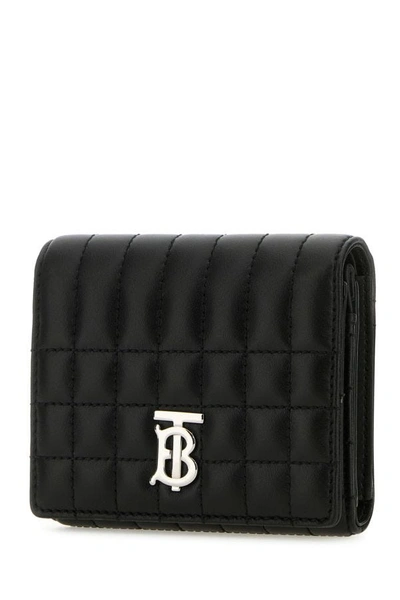 Shop Burberry Woman Black Leather Small Lola Wallet