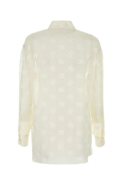 Shop Dolce & Gabbana Woman Ivory Viscose Blend Shirt In White