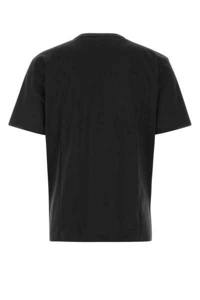 Shop Dries Van Noten Man Black Cotton Heer T-shirt