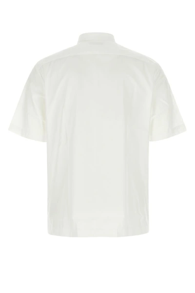 Shop Dries Van Noten Man White Poplin Clasen Shirt