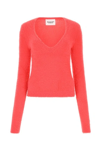 Shop Isabel Marant Étoile Isabel Marant Etoile Woman Coral Nylon Oslo Sweater In Red