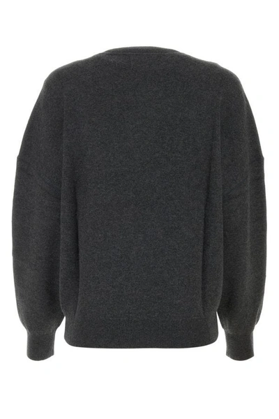 Shop Isabel Marant Étoile Isabel Marant Etoile Woman Melange Dark Grey Stretch Cotton Blend Altee Sweater In Gray
