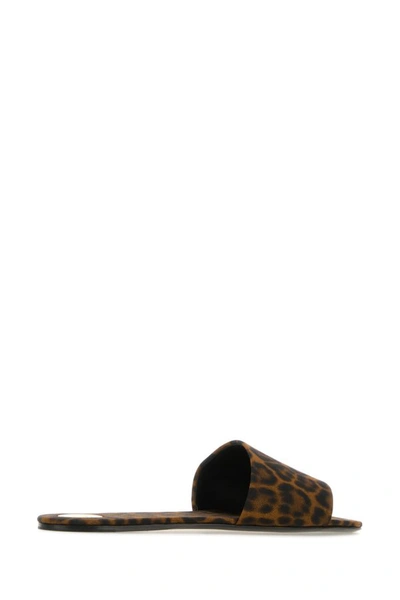 Shop Saint Laurent Woman Printed Fabric Carlyle Slippers In Multicolor
