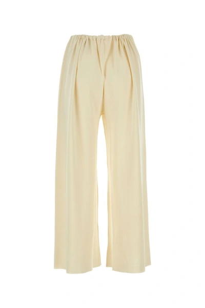 Shop The Row Woman Ivory Silk Blend Pant In White