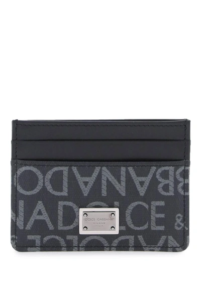 Shop Dolce & Gabbana Coated Jacquard Cardholder