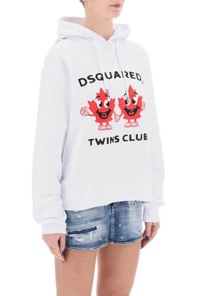 Shop Dsquared2 Twins Club Hooded Sweatshirt