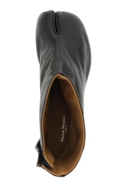 Shop Maison Margiela Leather Tabi Ankle Boots