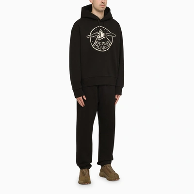 Shop Moncler X Roc Nation By Jay-z Moncler X Roc Nation By Jay Z Black Cotton Sports Trousers With Logo