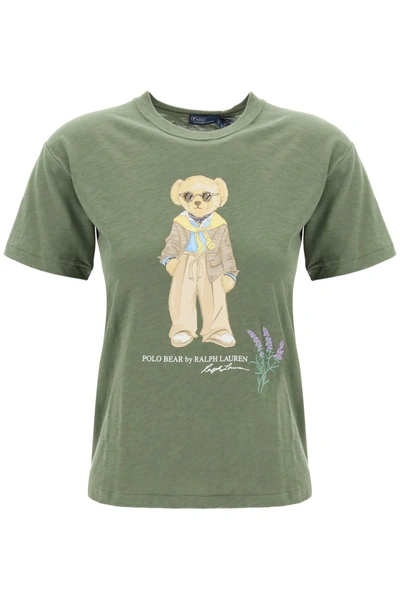Shop Polo Ralph Lauren Slub Cotton Polo Bear T Shirt