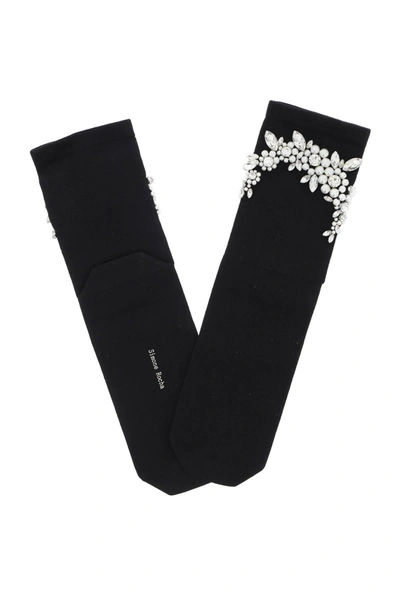 Shop Simone Rocha Socks With Pearls And Crystals