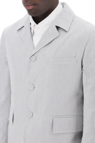 Shop Thom Browne Striped Deconstructed Jacket