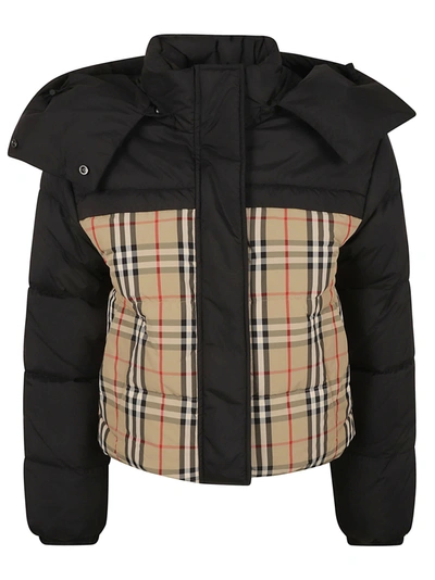 Shop Burberry Lydden Reversible Down Jacket In Archive Beige Ip Chk