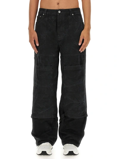 Shop Off-white Cargo Pants In Canvas In Black