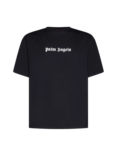 Shop Palm Angels Black T-shirt With Logo
