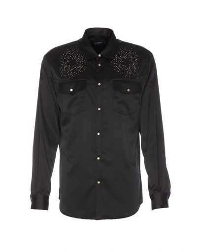 Shop Dsquared2 Sequinned Shirt In Black