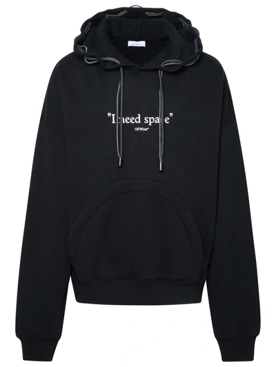 Shop Off-white Give Me Space Black Cotton Hoodie