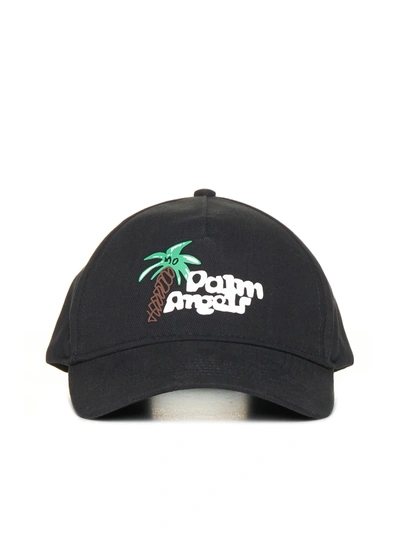 Shop Palm Angels Sketchy Baseball Cap In Black