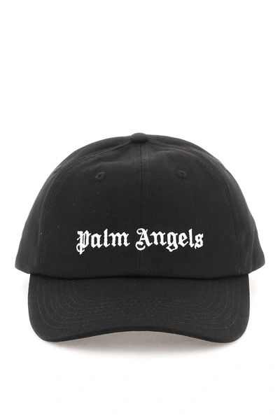 Shop Palm Angels Black Classic Logo Baseball Cap