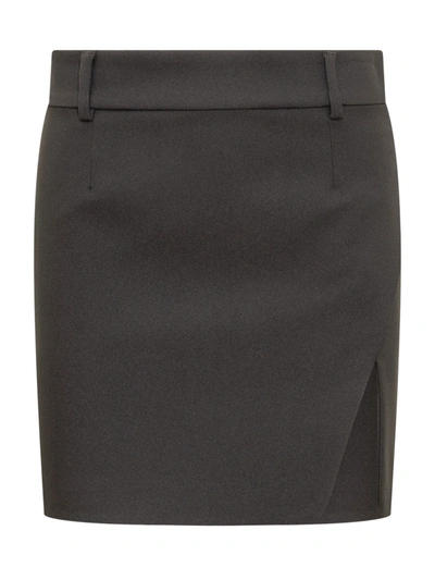 Shop Off-white Tech Drill Tailored Mini Skirt In Black Black