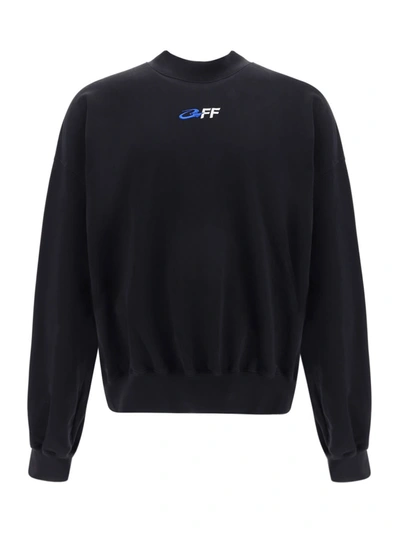 Shop Off-white Exact Opp Boxy Sweatshirt In Black Whit